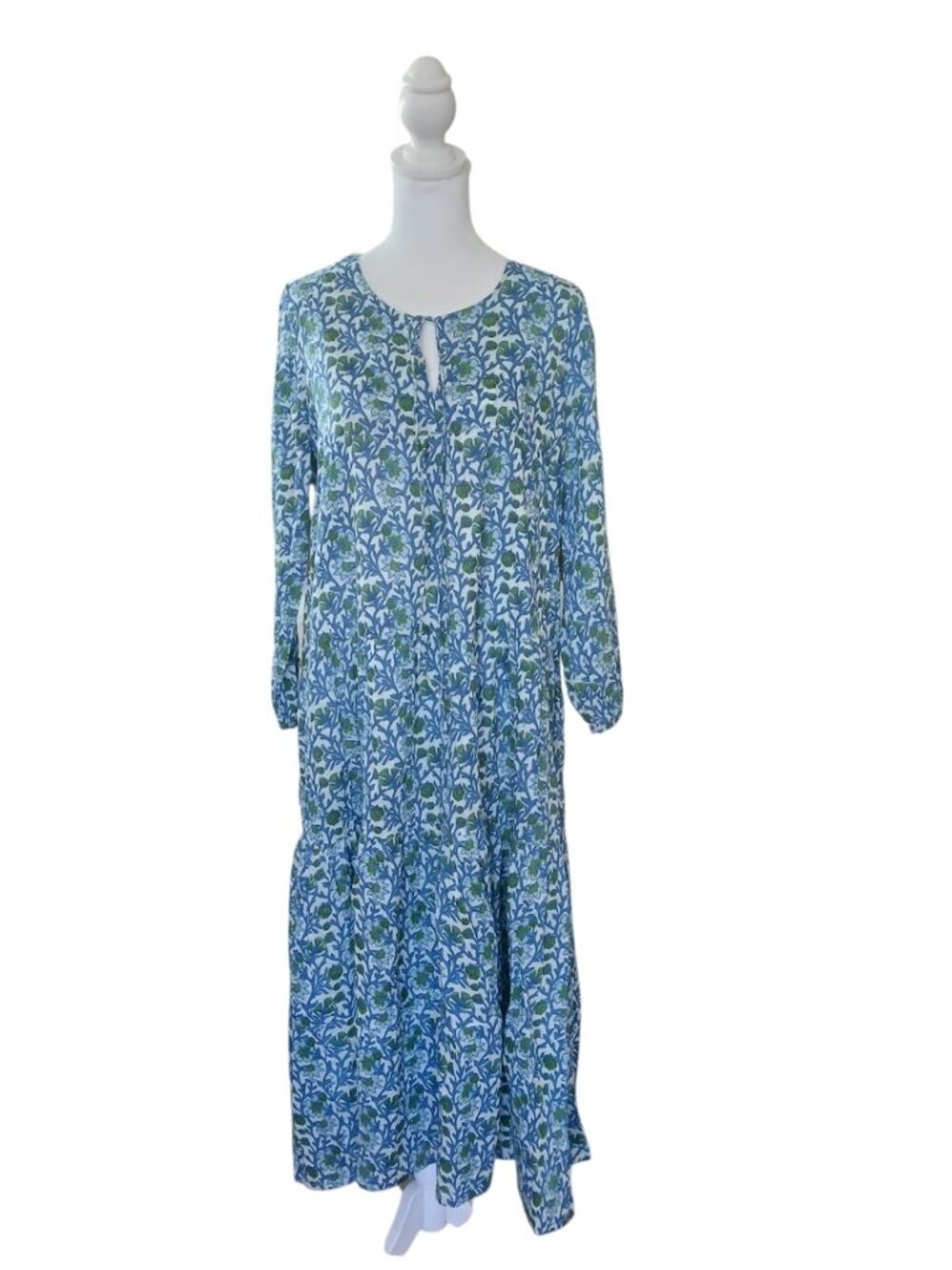 Bluthreads by Rockflowerpaper all cotton floral tiered maxi dress size M